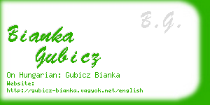 bianka gubicz business card